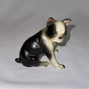 Vintage Lefton Boston Terrier Dog Figurine
